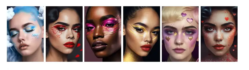 AI-generated makeup concepts